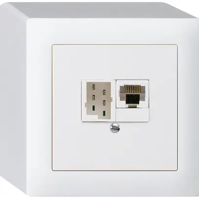 Boîte AP kallysto 1×RJ45u+1×TT83 blanc 