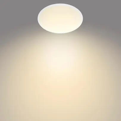 Plafonnier LED Philips Cavanal 12W 1200lm 2700K IP44 VAR Ø250mm blanc 