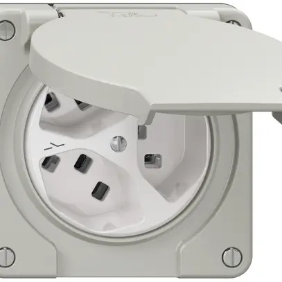 Presa NEVO N.CO, 3×T23, IP21, 1×separato, grigio chiaro 