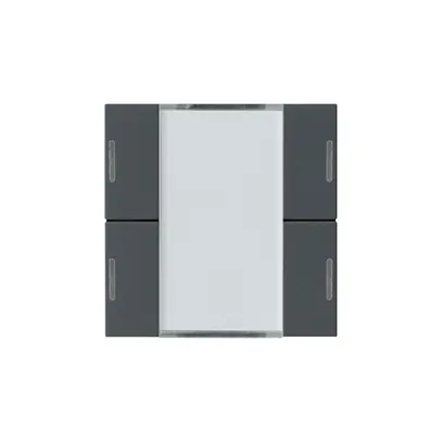 Frontset Hager kallysto LED 4×KNX systemlink/easylink anthrazit 