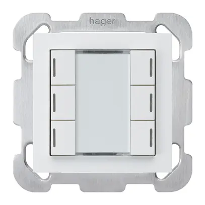 UP-Taster kallysto B KNX 6× RGB LED s/e-link weiss 