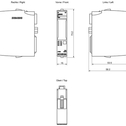 Module d'entrée API Siemens SIMATIC ET200SP DI 8×24VDC ST A0 CC01 