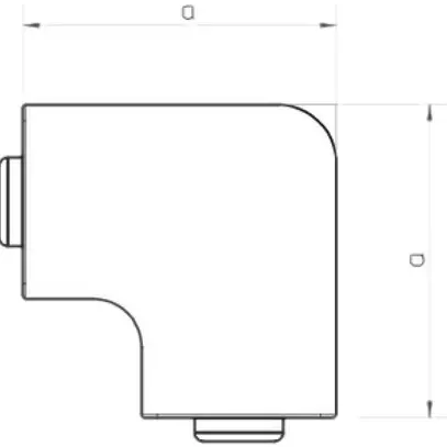 Angolo piatto Bettermann per canale d'inst.WDKH senza alogeno 40×60 bianco puro 