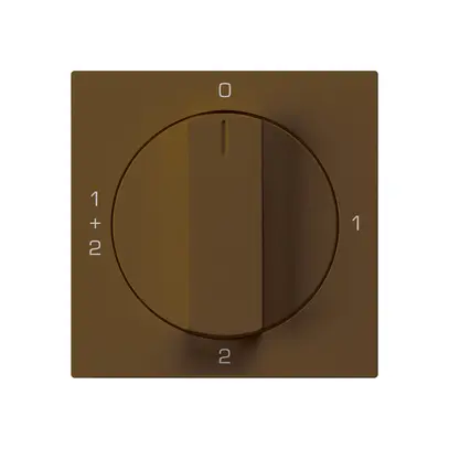 Kit frontal pour interrupteur rotatif S1 60×60mm kallysto 0-1-1+2-2 brun 