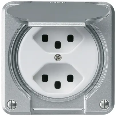 Prise ENC robusto 2×type 23 aluminium pour combinaison 