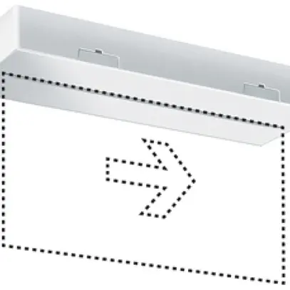 Lampada di emergenza ESYLUX SLX 32 LEDi Display 3h, senza pitto.bi 