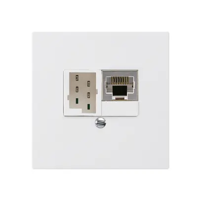 Boîte ENC kallysto 1×RJ45s+1×TT83 blanc 