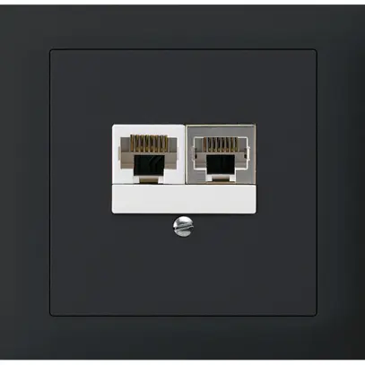 Boîte INC kallysto 2×RJ45s+u séparé noir 