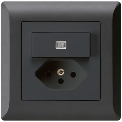 Combinazione luminosa INC 3/1P+T13 nero kallysto.line 