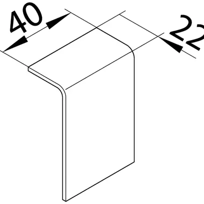 Schnittabdeckung tehalit für SL20055 Dekor aluminium 