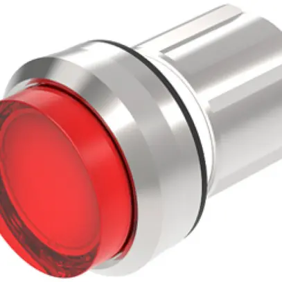 Allogiamento p.pulsant.lumin. EAO45 alto rosso Ø22.3mm IP67/IP69K anello arg 