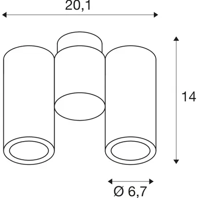 Plafoniera/lpda a muro SLV ENOLA_B SPOT, 2×GU10 50W IP20 bianco 