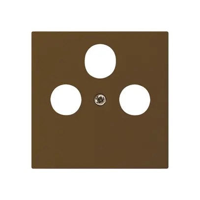 Placca frontale kallysto marrone per R/TV/SAT 60×60mm 
