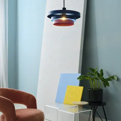 Pendelleuchte LEDVANCE Decor Layers E27 1×15W Ø400mm blau 
