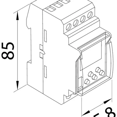 Schaltuhr Hager digital Woche Komfort 1 Kanal 1 Wechsler 10A 2 TE 