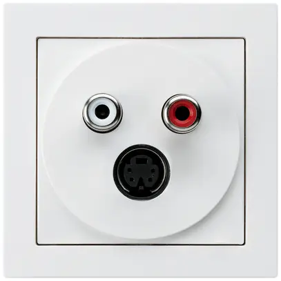 UP-Anschlussdose kallysto.line S-Video +Audio RCA weiss 