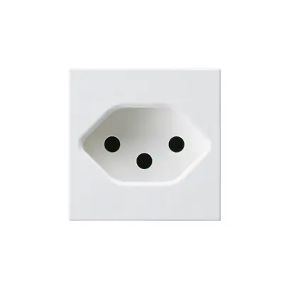 Presa INS Hager tipo 13 bianco 45×45 con morsetti a innesto 