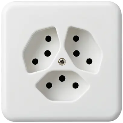 Presa INC basico 3×tipo 13 bianco con protezione bambini per BOMI 