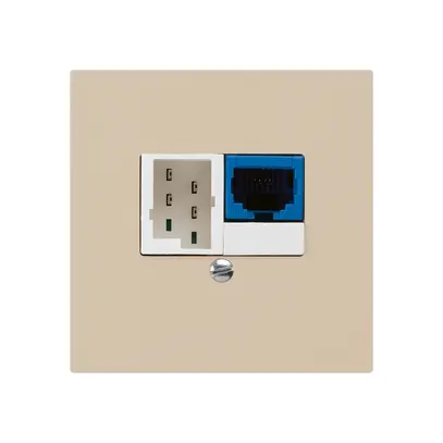 Boîte ENC DSL kallysto 1×RJ45/1×T+T beige 
