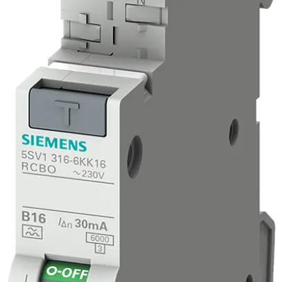 Disgiuntore differenziale Siemens SENTRON RCBO 1LN B-6A A-0.03A 6kA 1UM 