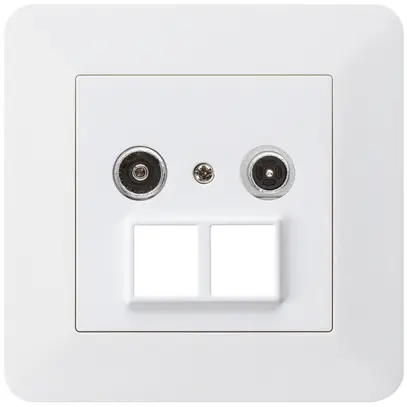 Prise multimédia ENC kallysto.trend R/TV 14dB 2GHz blanc 