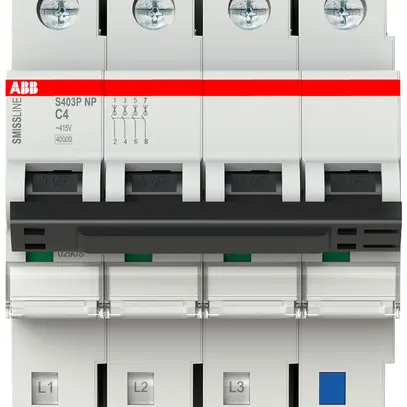 Disgiuntore SMISSLINE TP, 3LN, C, 4A, 40kA 
