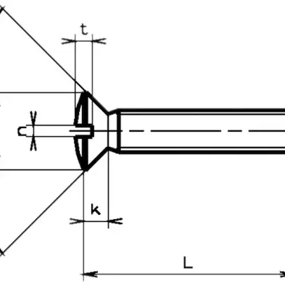 Vis à tête conique M5×20mm 4.8 VSM 13322/DIN 964, zing. 