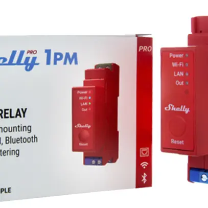 Actionneur-commutateur RF AMD Shelly Pro 1PM Bt/Wi-Fi 1can 110…240V 1UM 