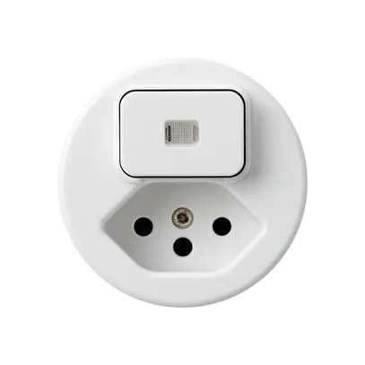 Einsatz zu UP-Kombination I basico beleuchtet 6+Typ 13 weiss 