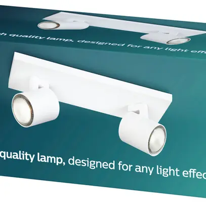 Spot Philips MYL Runner GU10 2×20W VAR blanc 