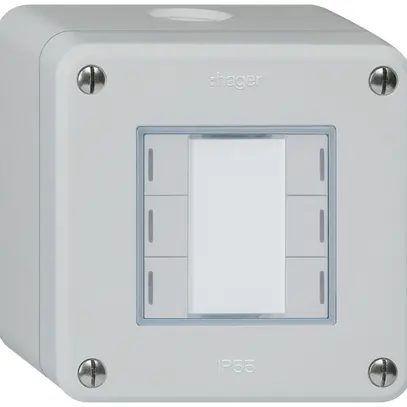 Poussoir AP robusto Q KNX 6× LED RGB s/e-link gris clair 