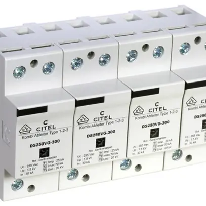Parafulmine DS 250VG, tipo 1+2+3, 4-poli 
