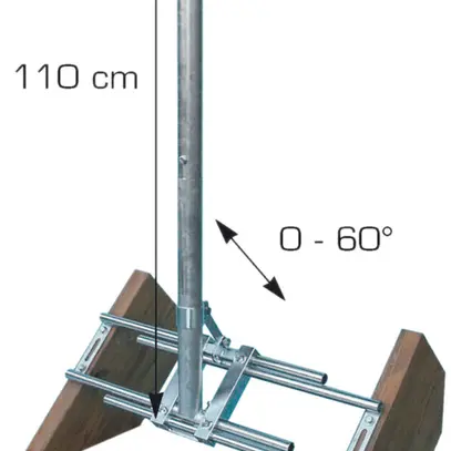 Supporto su trave WISI SP90 per antenna parabolica, Ø48×1100mm 