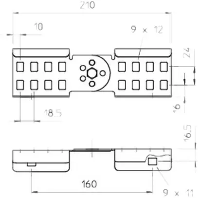 Raccordo articolato Bettermann h=60mm per canale portacavi zincato 
