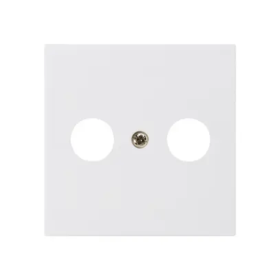 Plaque frontale kallysto blanc pour R/TV 60×60mm 