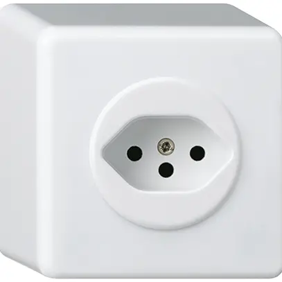 Prise AP basico type 13 blanc h=54mm 
