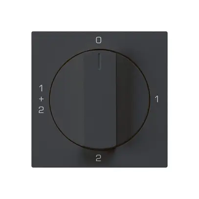 Kit frontal pour interrupteur rotatif S1 60×60mm kallysto 0-1-1+2-2 noir 