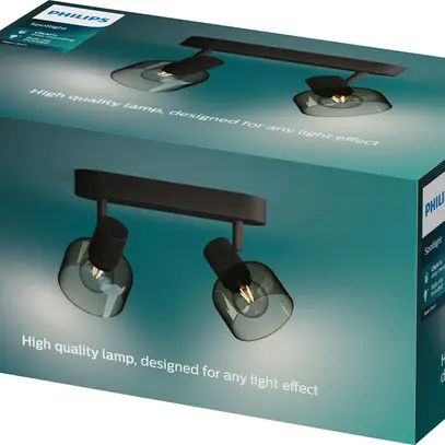 Spot Philips Sleet E14 2×25W 260×134mm noir 
