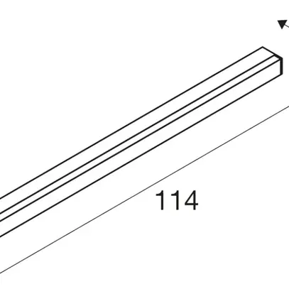 Plafoniera/lpda a muro LED SLV SIGHT 115 Switch 38W 3100lm 3000K 1200mm nero 