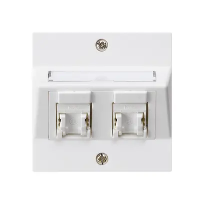Prise ENC kallysto A cat.5e 2RJ45/u blanc 