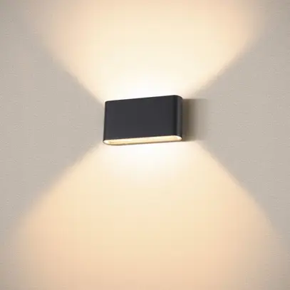Applique LED SLV OVAL 18 9.3W 860lm 2700…3000K IP65 31×175mm noir 