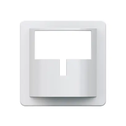 Plaque frontale Hager basico H pour détecteur de mouvement blanc 