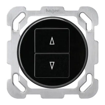 Insert pour interrupteur pour stores ENC basico noir 2-touches bornes enf. 