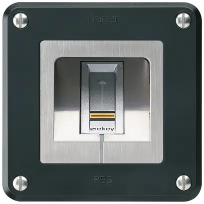 Lettore di impronte digitali NUP Hager ekey RFID robusto C nero 