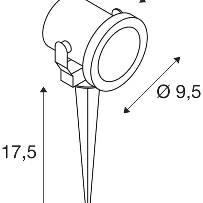 Lampada a picchetto da terra SLV NAUTILUS, GU10 35W IP55 acciaio pregiato 
