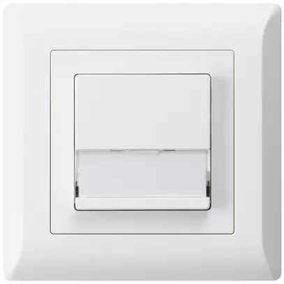 Tasto di suoneria INC A/1L kallysto.line bianco con porta-etichetta 37×15mm 