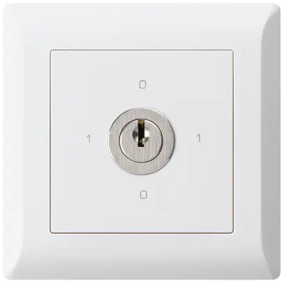 Interruttore rotativo INC kallysto.line 0/1L bianco con serratura Kaba 8 