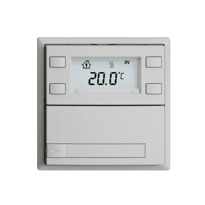 Pulsante RTH INC KNX 1×EDIZIOdue F grigio chiaro, con carta+LED RGB 