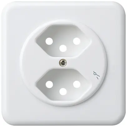 Kit frontal ENC basico 2×type 13/1 86×86mm blanc avec sécurité enfants 