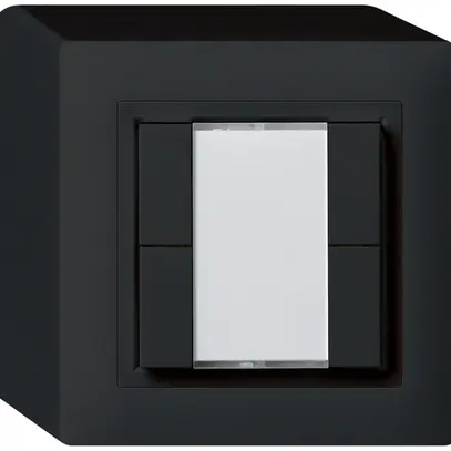 Pulsante universale AP 4×KAL senza LED nero 
